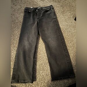 Levi’s Ribcage Straight Ankle Black Denim Jeans